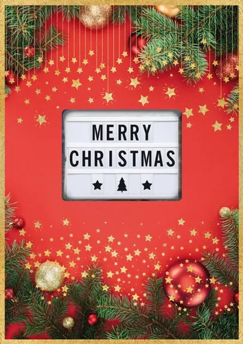 Weihnachtskarte - mit Sound und Licht A5 - 14,8 x 21 cm - Last Christmas