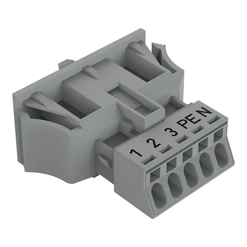 WAGO 890-755/062-000 Netz-Steckverbinder 5-polig - Sonstige Elektroinstallationsartikel, Snap-In-Stecker für schnelle und sichere Verbindungen, ideal für vielseitige Elektroanwendungen.