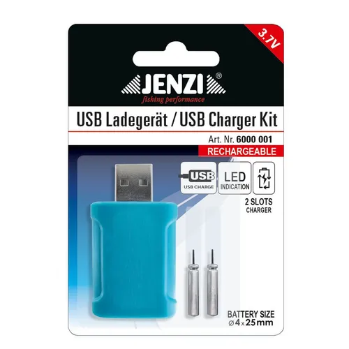 Jenzi USB-Ladegerät inkl 2 Stabbatterien Elektropose Wiederaufladbar