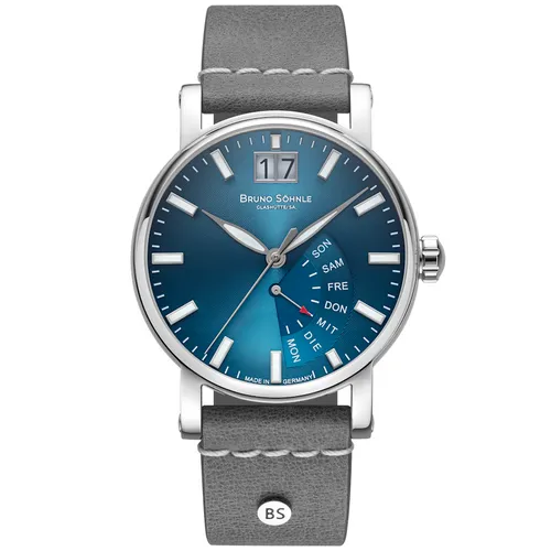 Bruno Söhnle Glashütte PESARO I Herrenuhr - 17-13073-345 - Armbanduhren für Herren, elegante Quarz-Armbanduhr mit großem Datum und 100 m Wasserbeständigkeit, ideal für stilbewusste Männer.