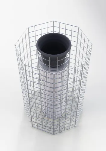 Blumensäule achteckig, Höhe 82 cm, MW 5 x 5 cm, feuerverzinkt inkl. Topf
