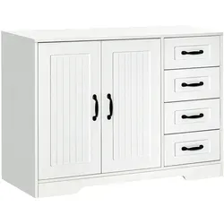 HOMCOM Aufbewahrungsschrank Spanplatte, MDF - Sideboards & Kommoden - Moderner Beistellschrank für Ordnung und Stauraum, elegantes Design fügt sich harmonisch in Ihr Zuhause ein.