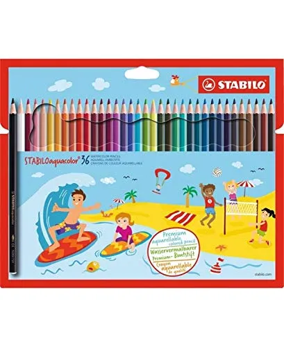 STABILO Etui 36 Buntstifte Aquacolor