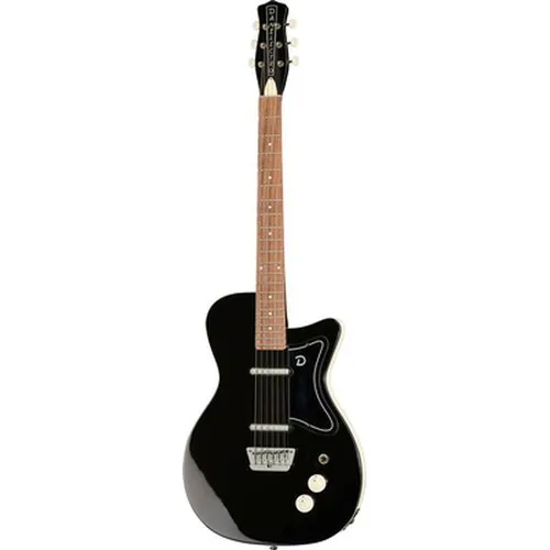 Danelectro 57 Limo Black E-Gitarre - Gitarren; Hochwertige E-Gitarre mit massivem Fichtenkorpus für verbesserten Klang und Langlebigkeit, ausgestattet mit 2 Vintage 50's Lipstick®-Tonabnehmern und 21 Bünden.