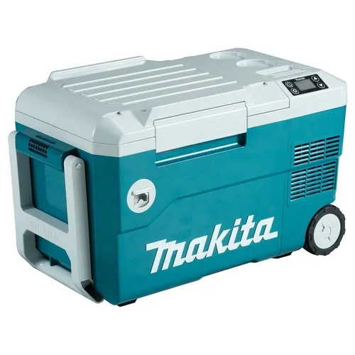 Makita Thermobehälter DCW180Z - Akku-Kühl- und Wärmebox - Kühlbox für unterwegs mit 12V/24V KFZ-Anschluss und 230V-Stromversorgung. Ideal für Outdoor-Aktivitäten und Reisen, hält Lebensmittel und Getränke stets auf der perfekten Temperatur.