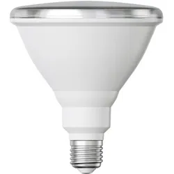 ledscom.de E27 LED Leuchtmittel, PAR38 kurzer Hals, weiß (4000 K), 14,9 W, 1395lm, 41°, Reflektorspiegel (silber)