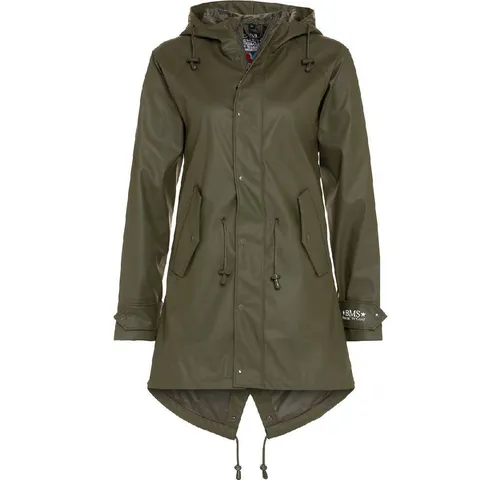 BMS Regenmantel 100% wasserdicht - oliv - Größe 36 - Eleganter Regenmantel für Damen, 100% wasserdicht und winddicht. Ideal für Regenwetter, mit verstellbarer Passform und angenehmem Tragegefühl. Pflegeleicht und robust, perfekt für den täglichen Einsatz.