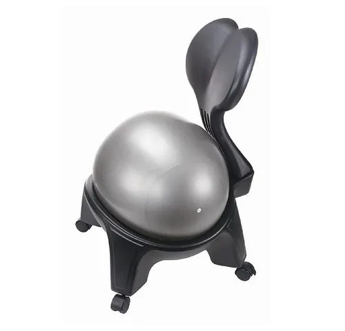 Sport-Thieme Sitzball Fitnessballstuhl - Ergonomischer Fitnessballstuhl für komfortables Sitzen und vielseitige Balance- sowie Stretching-Übungen. Belastbar bis 135 kg, inkl. Ballpumpe und Montageanleitung.