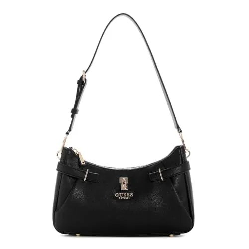 Guess Yesba Schultertasche Schwarz – Neu und Stilvoll - Elegante Umhängetasche für Damen mit kompakten Maßen (26 x 36 x 10 cm) aus hochwertigem Polyurethan. Ideal für den täglichen Gebrauch und ein modisches Accessoire.