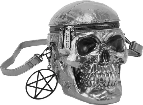KILLSTAR Schädel Handtasche - Grave Digger Skull Gunmetal