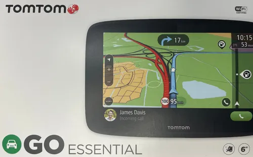 TomTom GO Essential - 6 Zoll Navigationsgerät mit lebenslangen Karten-Updates für Europa, Stauvermeidung und Freisprechfunktion, Updates über Wi-Fi