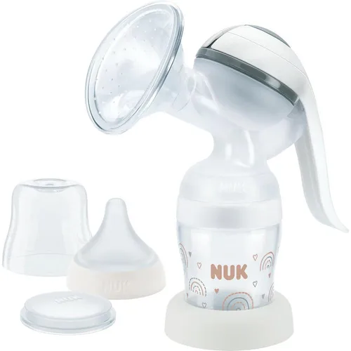 NUK Perfect Match manuelle Milchpumpe - Milchpumpen, manuelle Muttermilchpumpe für effektives Abpumpen, einfach zusammenzubauen und aus silikon, ideal für Mütter, die Muttermilch aufbewahren möchten.