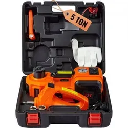 VEVOR Elektrischer Hydraulischer Wagenheber 5t 12V - Werkstatteinrichtung mit 5t Tragfähigkeit, inklusive Schlagschrauber und Aufblaspumpe für müheloses Heben und Reifenwechsel unterwegs.