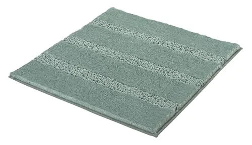 Kleine Wolke Badteppich 55 x 65 cm - Badematte aus 100% Polyester, maschinenwaschbar und trocknergeeignet, bietet rutschhemmende Sicherheit und stilvolle Streifenoptik für Ihr Badezimmer.