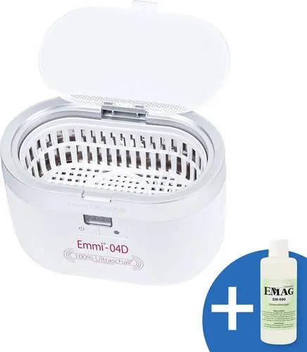 EMAG Ultraschallreiniger Emmi 4D - Effektive Reinigung für Brillen, Schmuck und mehr - Labor-Reinigungsartikel: Gründliche Ultraschallreinigung für Brillen, Schmuck und Uhren. Innovativer Timer und einfache Bedienung machen ihn ideal für den Heimgebrauch.