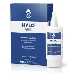 Hylo Gel Augentropfen 2X10 ml - rezeptfrei, optimale Befeuchtung für trockene Augen