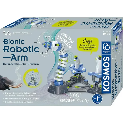 KOSMOS Bionic Robotic Arm - Mechanisches Modell - Sonstige, fördert Konzentration und Feinmotorik durch präzise Bewegungen mit Joysticks und inspiriert von einem Elefantenrüssel.