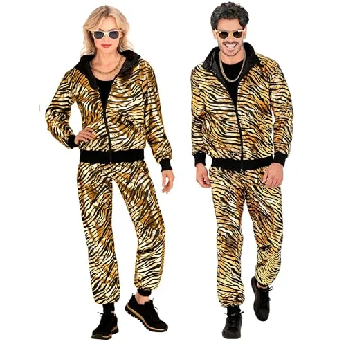 Carnival Party 2tlg. Kostüm ''Party'' in Gold/Schwarz, Größe XXL - Faschingskostüme für Damen, 34% Rabatt! Dieses glamouröse Kostüm ist ideal für Fasching und Karneval, mit einem eleganten Zebra-Muster und bequemem Reißverschluss.
