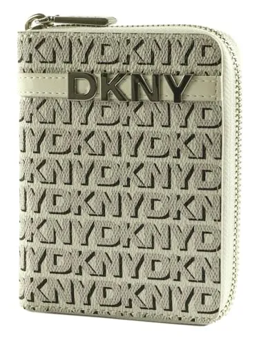 DKNY Geldbörse Avril Zip Around Wallet Marshmallow Weiß - Kompakte Geldbörse mit RFID-Schutz, ideal für Kreditkarten und Ausweise. Das schlanke Design passt in jede Tasche, während hochwertige Materialien Langlebigkeit garantieren.