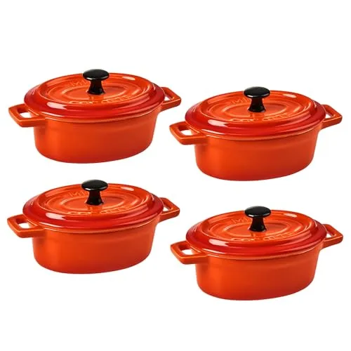 BUTLERS Mini-Auflaufform oval aus Keramik | vielseitige kleine Auflaufform mit Deckel - Vielseitige Mini-Auflaufform aus hitzebeständiger Keramik, ideal für kleine Portionen und Soufflés. Perfekt für den Backofen und spülmaschinenfest, vereint Funktionalität mit einem stilvollen Design.