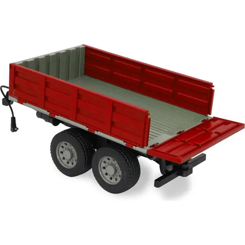 JAMARA 413108 - Kipper für RC-Traktor 1:16 - ferngesteuerte Kippmulde hoch/runter, Anhängerkupplung vorne, Klappbare Bordwände, Rot