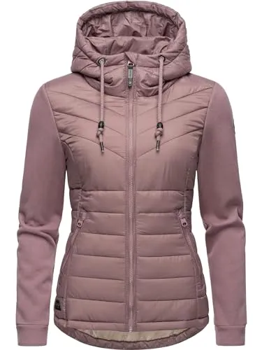 Ragwear Damen Übergangsjacke Sandrra Mauve, Gr. L - Modische Funktionsjacke mit weichen Ärmeln und Kapuze, ideal für Frühling und Herbst – figurschmeichelnder Schnitt und hoher Tragekomfort für alle Outdoor-Aktivitäten.