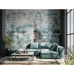 Marburg Fototapete Anushka - Moderne Tapete für Wohnzimmer & Schlafzimmer - Fototapete in Blau, glatt und matt, mit fotorealistischem Kunstmotiv. Ideal für kreative Wandgestaltungen in jedem Raum.