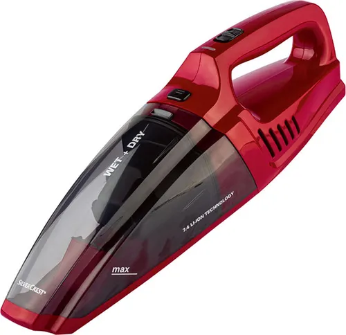 Silvercrest Handstaubsauger Akku-Staubsauger nass+trocken SAS 7.4 L LI D3 rot