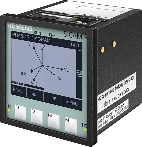 Siemens SICAM P850 Messgerät 7KG8501-0AA02-2AA0 - Einbaumessgerät zur Netzqualitätsüberwachung, mit 10240 Hz Abtastfrequenz und 4 Spannungsmess-Eingängen für präzise Messungen.