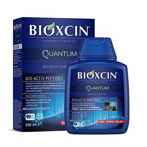 Bioxcin Quantum Bio-Active Shampoo 300 ml – Volumen Shampoo gegen Haarausfall, für dünner werdendes Haar, mehr Fülle & Kraft, mit BioComplex B11 & Peptiden, parabenfrei