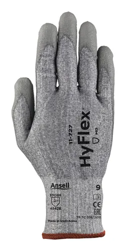 Ansell HyFlex 11-727 Schnittschutzhandschuhe, Größe 6 - Hochwertige Schutzhandschuhe mit ausgezeichnetem Schnittschutz, ideal für präzise Arbeiten in der Industrie.