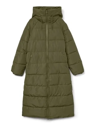 Vero Moda Steppmantel VMELANOR LAURIE LONG COAT WRP GA BOO - Outdoormäntel mit wärmenden Eigenschaften, 2-Wege-Reißverschluss und verstellbarer Kapuze für optimale Bewegungsfreiheit und Komfort.