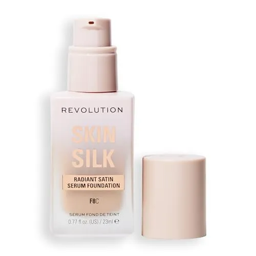 Revolution Skin Silk Serum Foundation Leichtes Make-up Farbton F8 23 ml - Die Revolution Skin Silk Serum Foundation in Farbton F8, 23 ml, bietet eine mühelose Anwendung für einen einheitlichen Teint. Ideal für jeden Look, sorgt sie für ein glattes Hautbild und ist vegan.