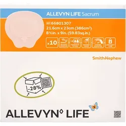 Allevyn Life Sacrum groß Verband - 10 Stück - Arzneimittel, hoch absorbierender Wundverband für optimalen Schutz und schnellere Heilung.
