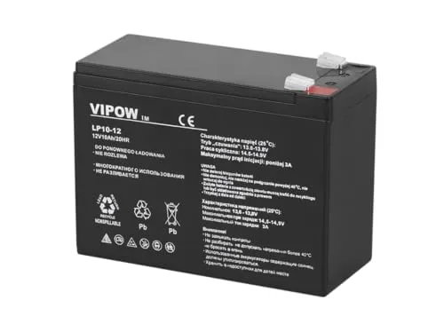 Vipow Blei Akku 12V 10Ah - Wartungsfreier Industrieakku - Wartungsfreier 12V Blei Akku mit 10Ah Kapazität, ideal für den professionellen Einsatz. Langlebig und zuverlässig für Backup-Anwendungen. Kompakte Abmessungen und leichtes Gewicht.