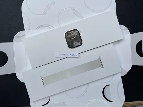 APPLE Watch 10 Titan - Smartwatch 46mm, Cellular, Milanaise Armband in Beige, mit EKG, GPS und 50m wasserdicht