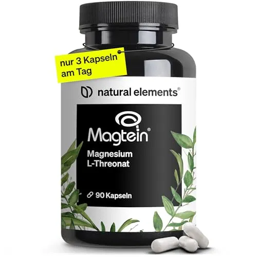 Magnesium L-Threonate (Magtein®) – 90 vegane Kapseln für optimale Bioverfügbarkeit - Hoch bioverfügbares Magnesium L-Threonat zur Unterstützung deines Nervensystems und deiner psychologischen Funktionen. 90 Kapseln für einen Monat, entwickelt in Deutschland und laborgeprüft.