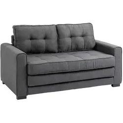 HOMCOM Schlafsofa Klappsofa 2-Sitzer - Sofas & Couches mit Schlaffunktion, ideal für Wohnzimmer und Gästezimmer, bietet hohen Sitzkomfort und verwandelt sich schnell in ein geräumiges Bett.