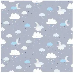 Profhome Vliestapete 381252-GU Grafik Tapete Kindertapete matt blau grau weiß 5,33 m2, leicht strukturiert, matt, (1 Rolle, 5,33 qm), Vliestapete in blau blau 0.53 m x 10.05 m