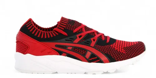 Asics Gel Kayano Trainer Knit Damen Sneaker-Laufschuhe - Rot/Schwarz, Größe 41,5 (US 8) - Asics Laufschuhe mit sockenähnlichem Sitz und elastischer Strickkonstruktion für optimalen Halt und Komfort. Ideal für Läuferinnen, die Stil und Funktionalität schätzen.