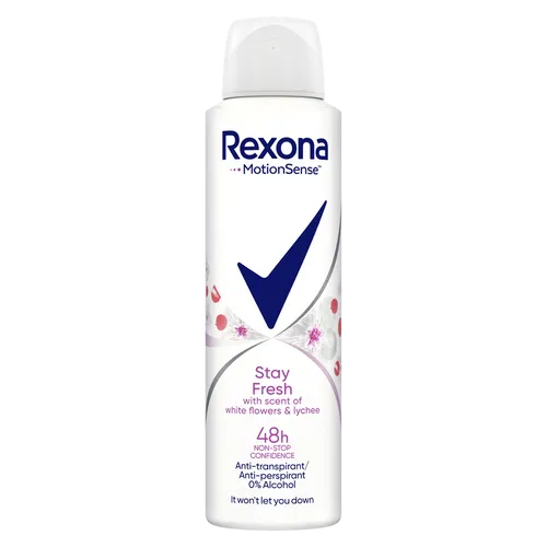 Antyperspirant w aerozolu Rexona Stay Fresh White flower & Lychee 8717163680568