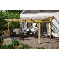 Terrassenüberdachung SKAN HOLZ Sanremo 541x350 cm - Markisen & Terrassenüberdachungen, stilvolle Holzüberdachung für perfekten Wetterschutz und gemütliche Stunden im Freien.