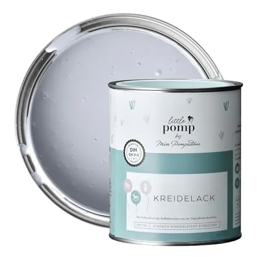 MissPompadour Kreidefarbe für Möbel Lila & Zärtlich 750ml - Holzfarbe, Holzlack matt innen - Möbellack, Möbelfarbe ohne Schleifen - Kreidefarbe für Holz, Metall, Kunststoff - LittlePomp