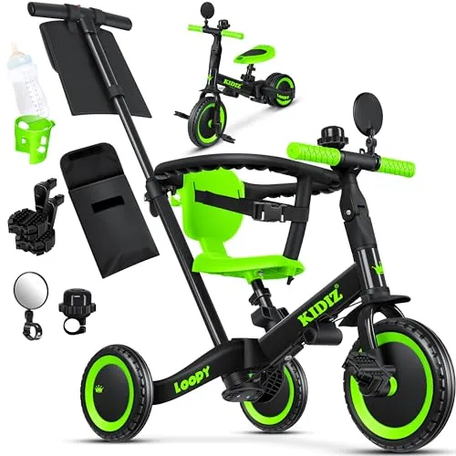 KIDIZ Laufrad 6in1 Dreirad Loopy - vielseitig und sicher - Laufräder für Kinder ab 2 Jahren, 6in1 Funktion für flexiblen Einsatz und sichere Mobilität im Freien.