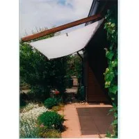 Floracord Pergola Bausatz inkl. Sonnensegel Weiß 330 cm - Sonnensegel Bausatz für Terrassen und Wintergärten, inklusive UV-Schutz von 95% und waschbarem Sonnensegel. Einfach zu montieren, ideal für individuellen Sicht- und Wetterschutz.