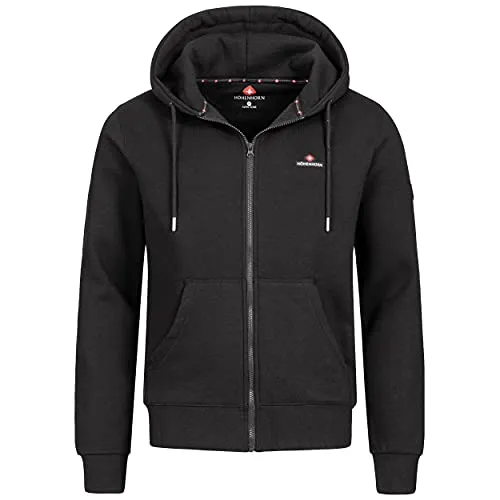 Höhenhorn 29L3 Katan Herren Hoodie Pullover Schwarz Gr. XXL - Kapuzenpullover für Herren, weich und atmungsaktiv aus Baumwolle, ideal für Freizeit und Sport, mit Kapuze für Schutz gegen Wind und Wetter.