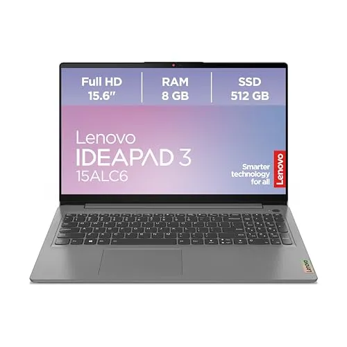 Lenovo IdeaPad 3 Laptop | 15,6" Full HD Display | AMD Ryzen 5 5500U | 16GB RAM | 512GB SSD | AMD Radeon Grafik | Win11 Home | QWERTZ | grau