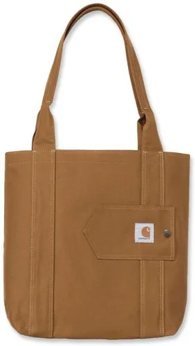Carhartt Women's Vertical Open Tote - Brauner Damen-Shopper, mit Rain Defender wasserabweisendem Finish und großem Hauptfach