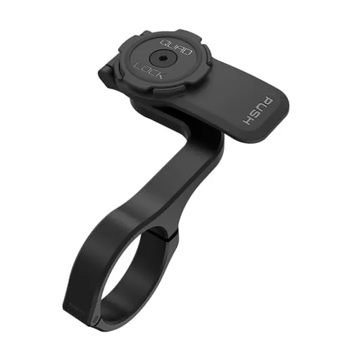 QUAD LOCK Out Front Lenker Handyhalterung PRO (V2) für Smartphones - Sichere Handyhalterung für Fahrräder mit patentiertem Dual-Stage-Lock-System. Ideal für Rennrad, Gravel und Mountainbike. Schnelle Montage und universelle Passform für verschiedene Lenkerdurchmesser.