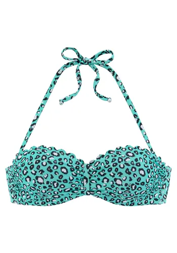 LASCANA Bügel-Bandeau-Bikini-Top "Mae" - Damen Bademode mit farbenfrohem Animalprint, wattierten Cups und abnehmbaren Trägern - ideal für individuelles Kombinieren und perfekten Tragekomfort.
